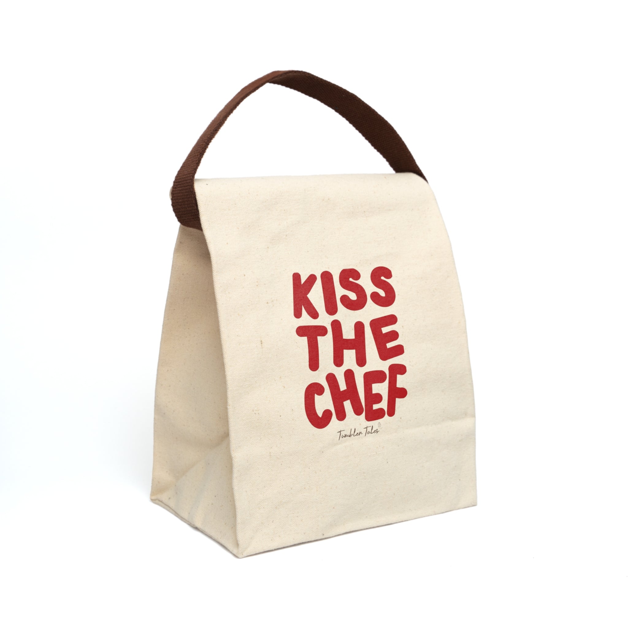 Kiss the Chef Canvas Lunch Bag