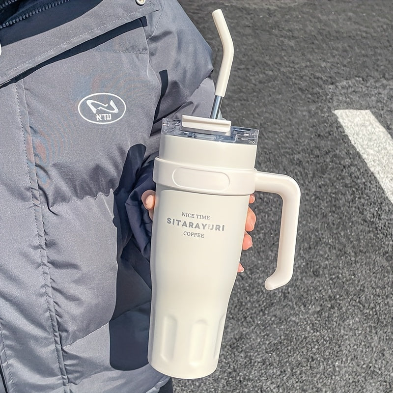 1140ML Stainless Steel Insulated Water Tumbler with Straw