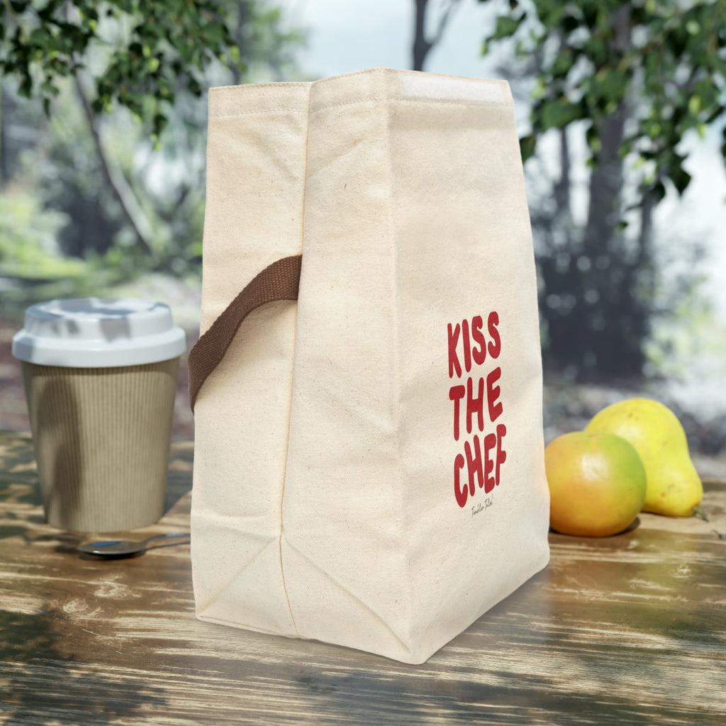 Kiss the Chef Canvas Lunch Bag