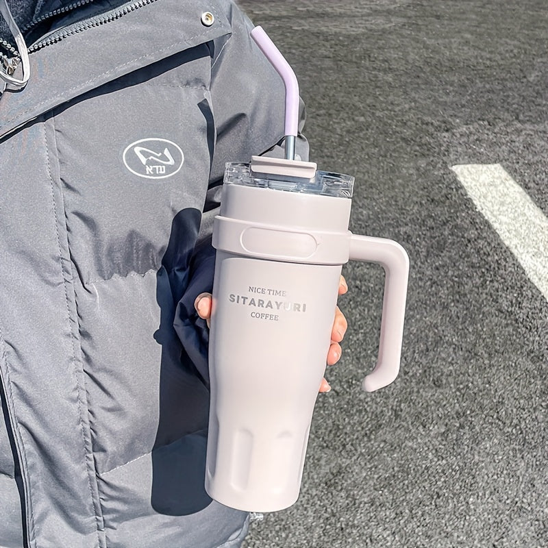 1140ML Stainless Steel Insulated Water Tumbler with Straw