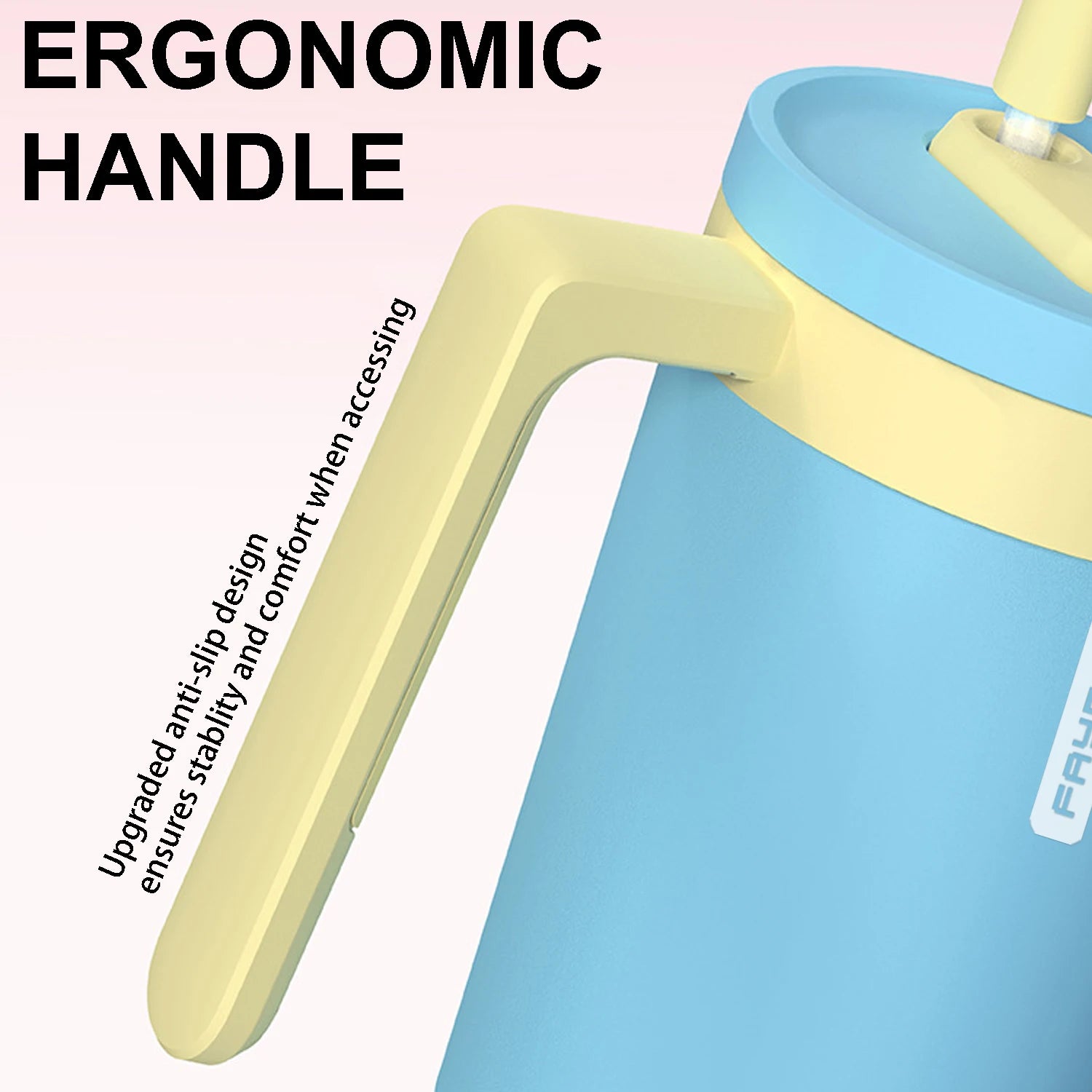 40oz Triple-Layer Insulated Stainless Steel Tumbler with Handle & Straw – Leak-Proof Travel Cup for Women & Men