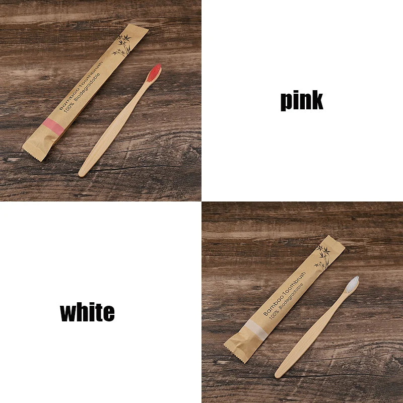 Eco Bamboo Toothbrush 🌿 — soft, smooth, and planet-friendly! 😁