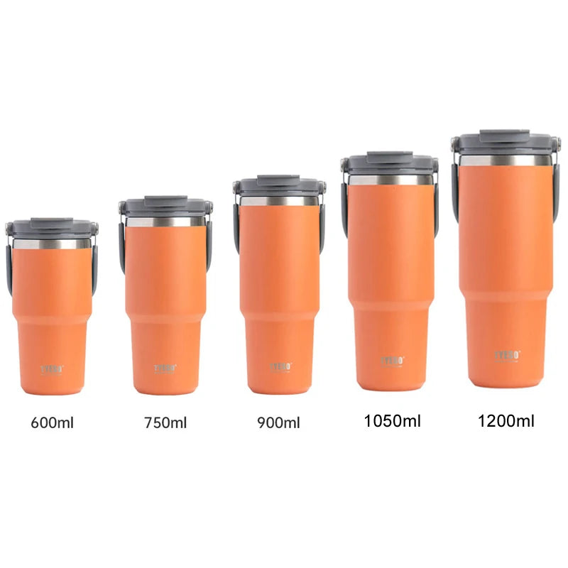 Tyeso Stainless Steel Vacuum Drinkware – 600ml, 900ml & 1200ml Thermal Coffee Cup