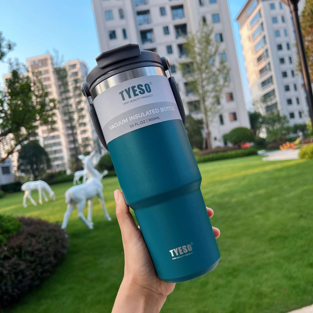 Tyeso Stainless Steel Vacuum Drinkware – 600ml, 900ml & 1200ml Thermal Coffee Cup