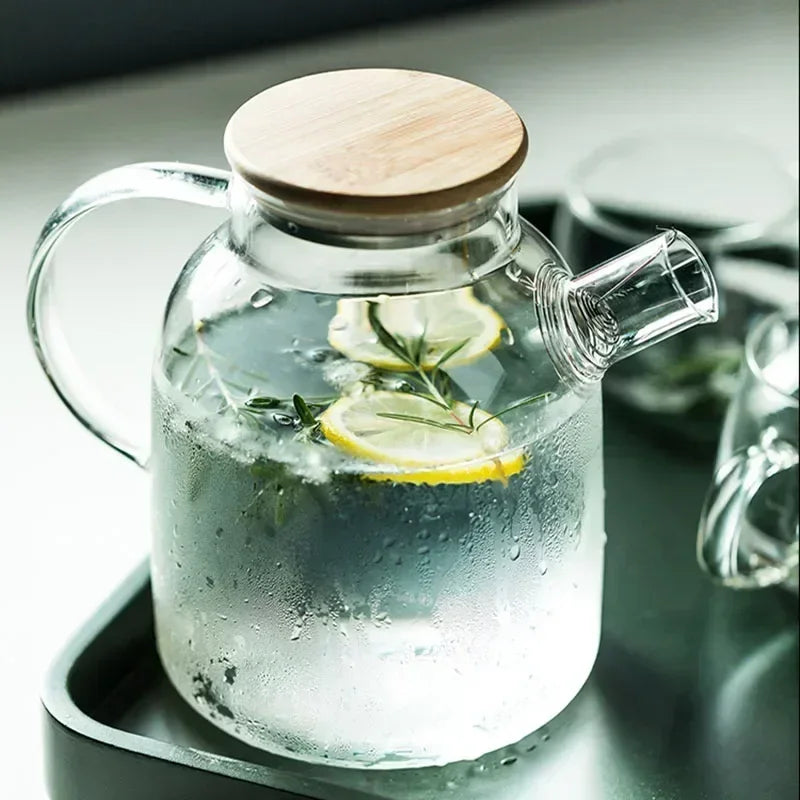 Crystal Clear Glass Teapot 1.8L