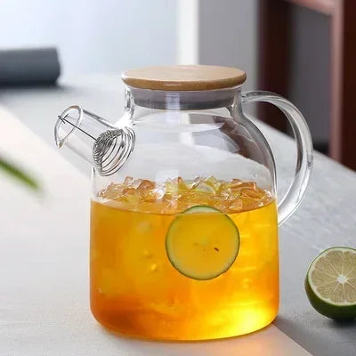 Crystal Clear Glass Teapot 1.8L