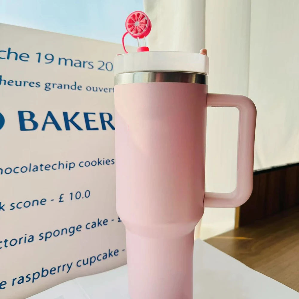 Cute Lemon Silicone Straw Covers – Dust-Proof Kawaii Straw Toppers for 10mm Straws - Accessories