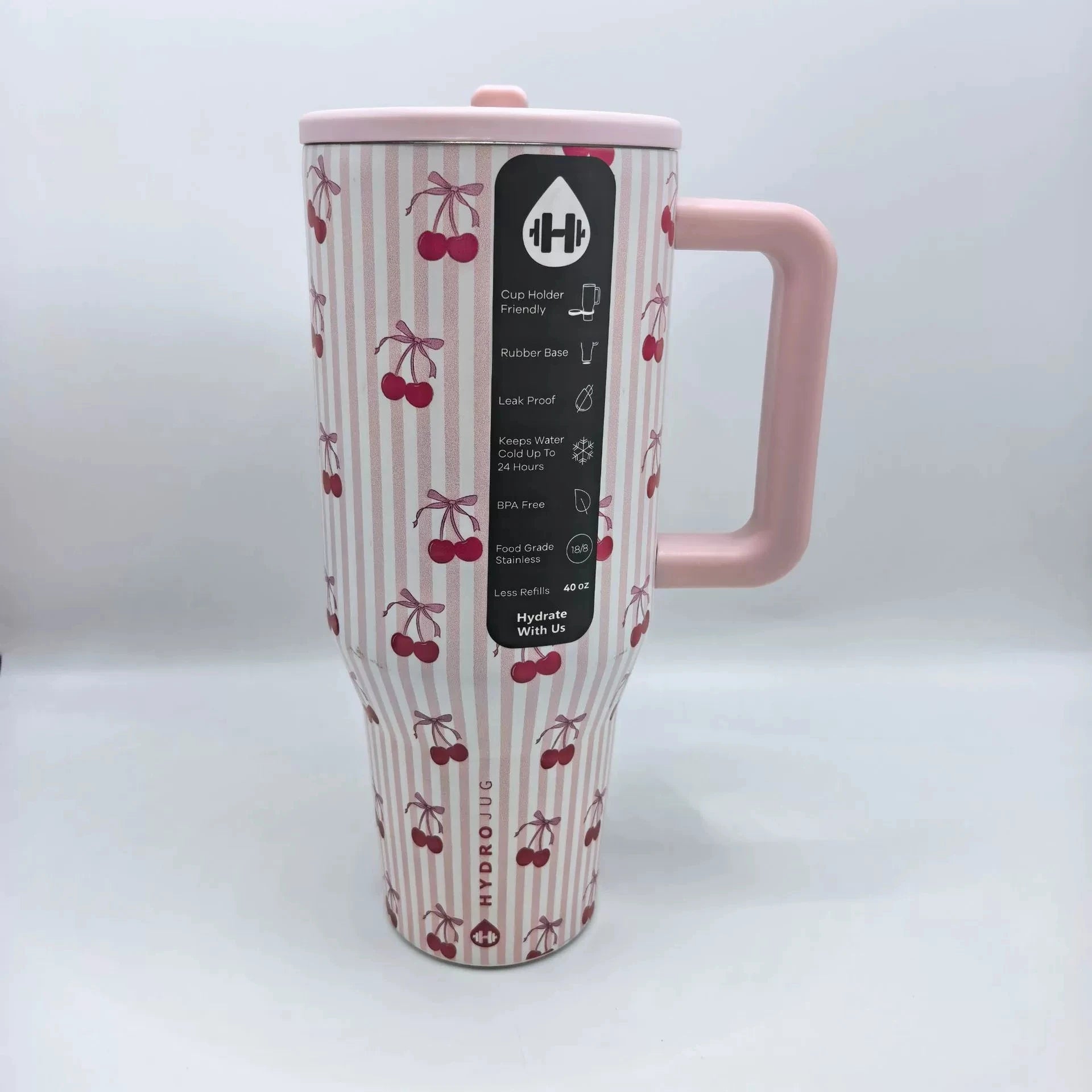 HydroJug 32oz/40oz Insulated Drinkware – Stainless Steel Double Wall Thermal Tumbler with Straw Lid