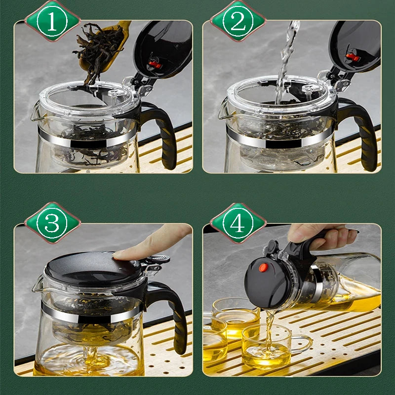 Crystal Heat-Resistant Glass Teapot