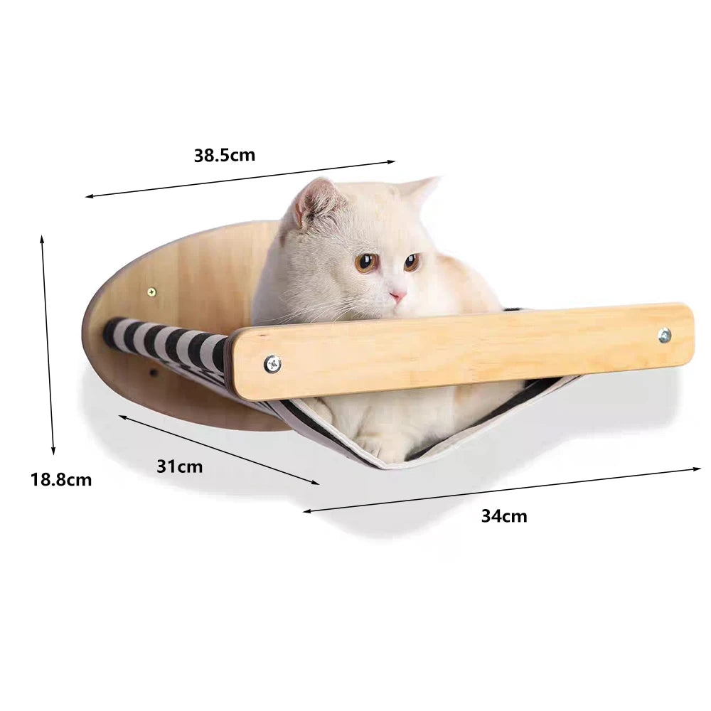 Cat Climbing Wall with Rope Ladder