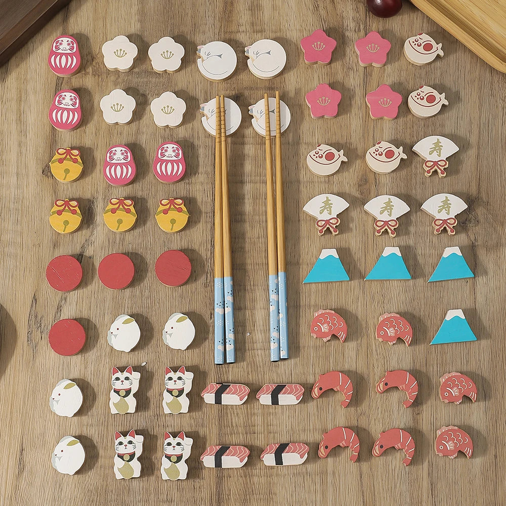 Eco-Friendly Wooden Chopsticks Set – Handmade Non-Slip Tableware (2 Pairs)