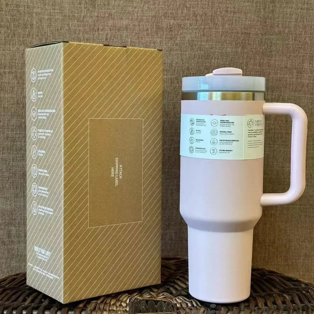 Stainless Steel Vacuum Insulated Metal Cup/Travel Mug/Tumbler/Drinkware with Lid and Straw for Water, Iced Tea or Coffee