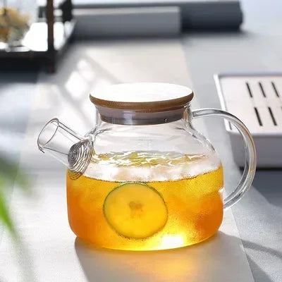 Crystal Clear Glass Teapot 1.8L