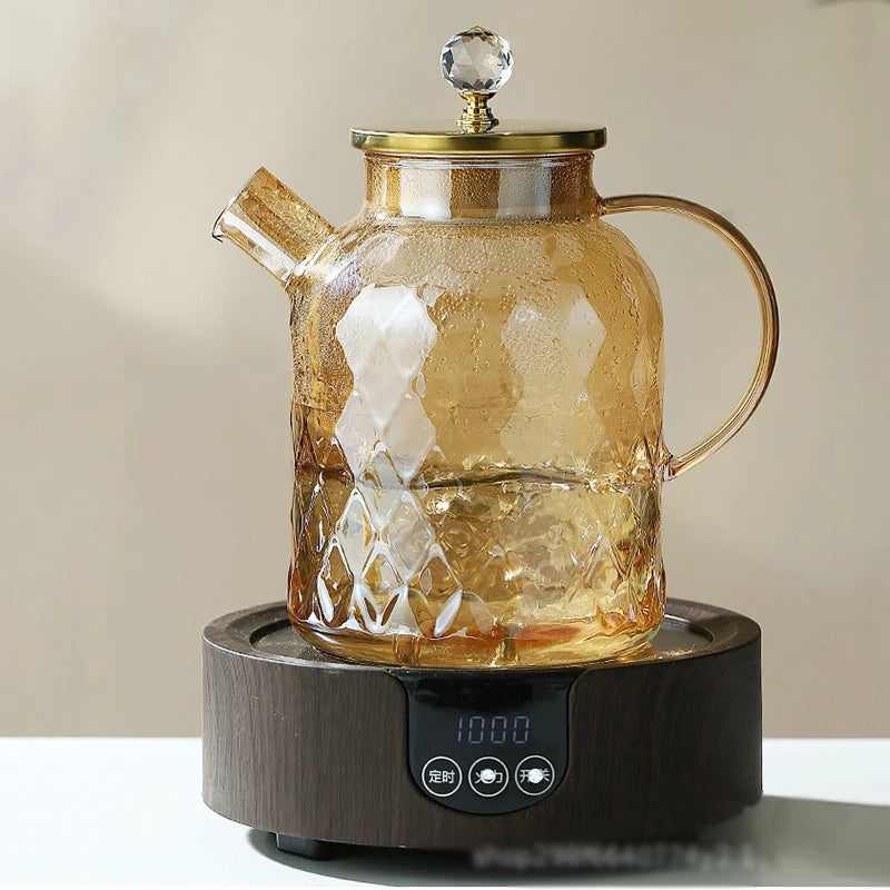 Amber Glass Teapot with Filter – 1L/1.8L