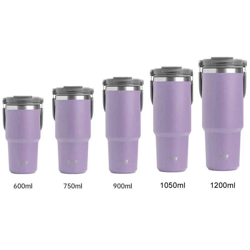 Tyeso Stainless Steel Vacuum Drinkware – 600ml, 900ml & 1200ml Thermal Coffee Cup