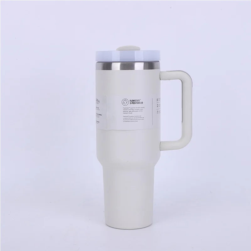 Stainless Steel Vacuum Insulated Metal Cup/Travel Mug/Tumbler/Drinkware with Lid and Straw for Water, Iced Tea or Coffee