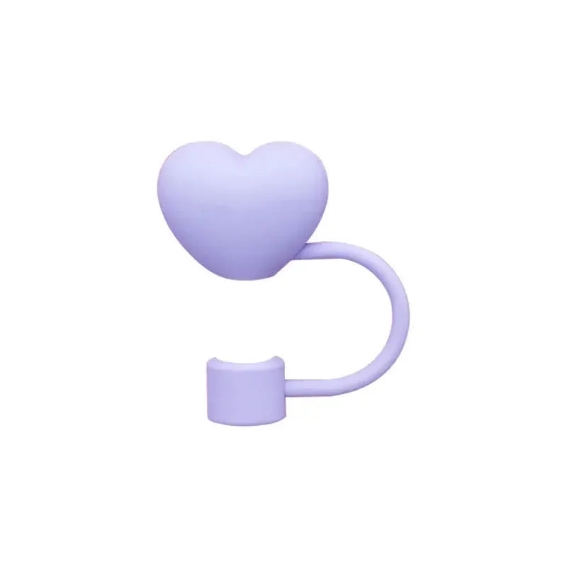 Kawaii Hearts & Bear Silicone Straw Caps – Stanley Cup & Tumbler Accessories (10mm)