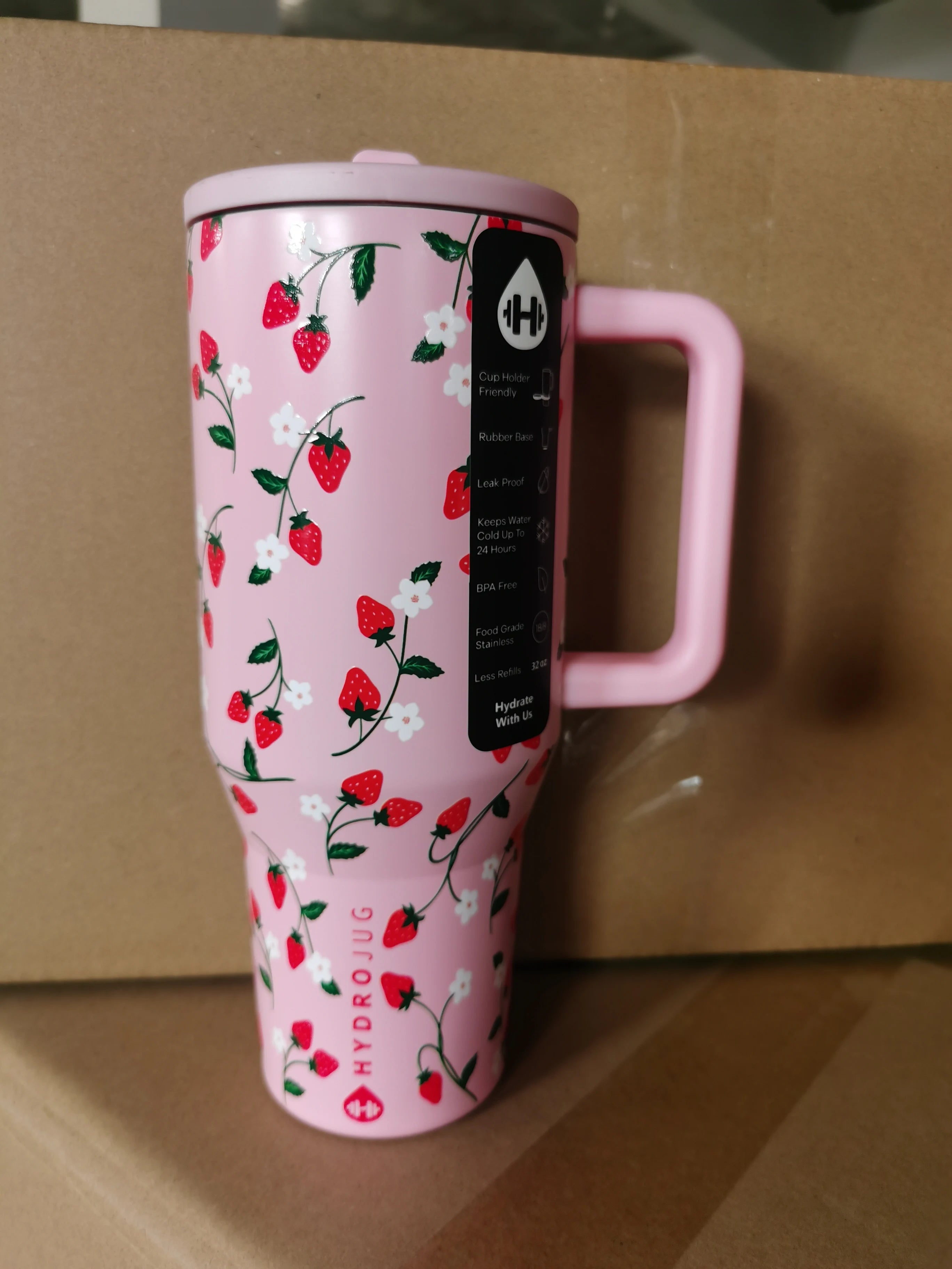 HydroJug 32oz/40oz Insulated Drinkware – Stainless Steel Double Wall Thermal Tumbler with Straw Lid