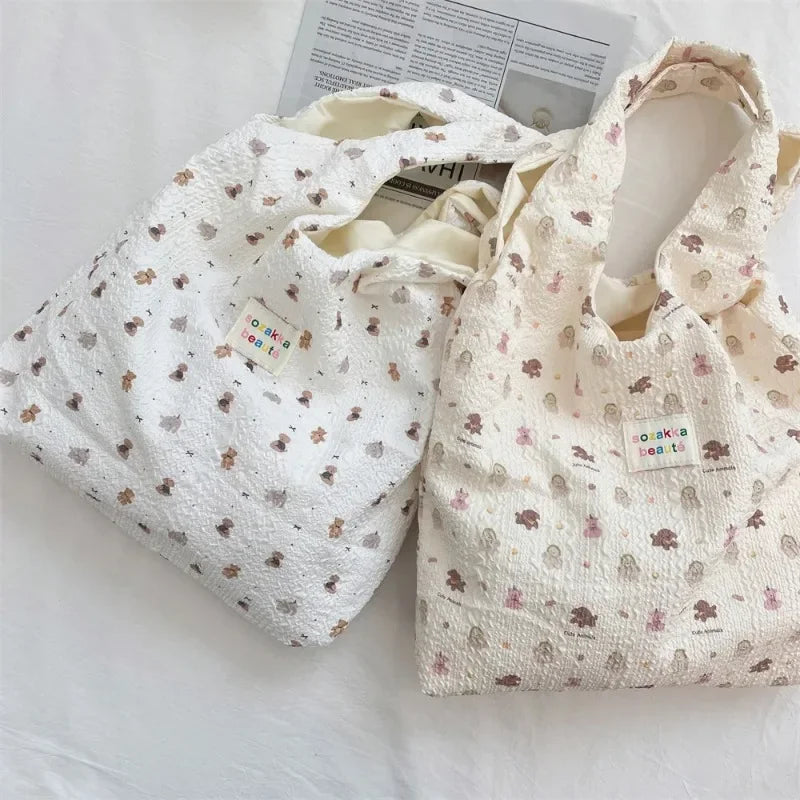 Cute Korean Cartoon Tote Bag