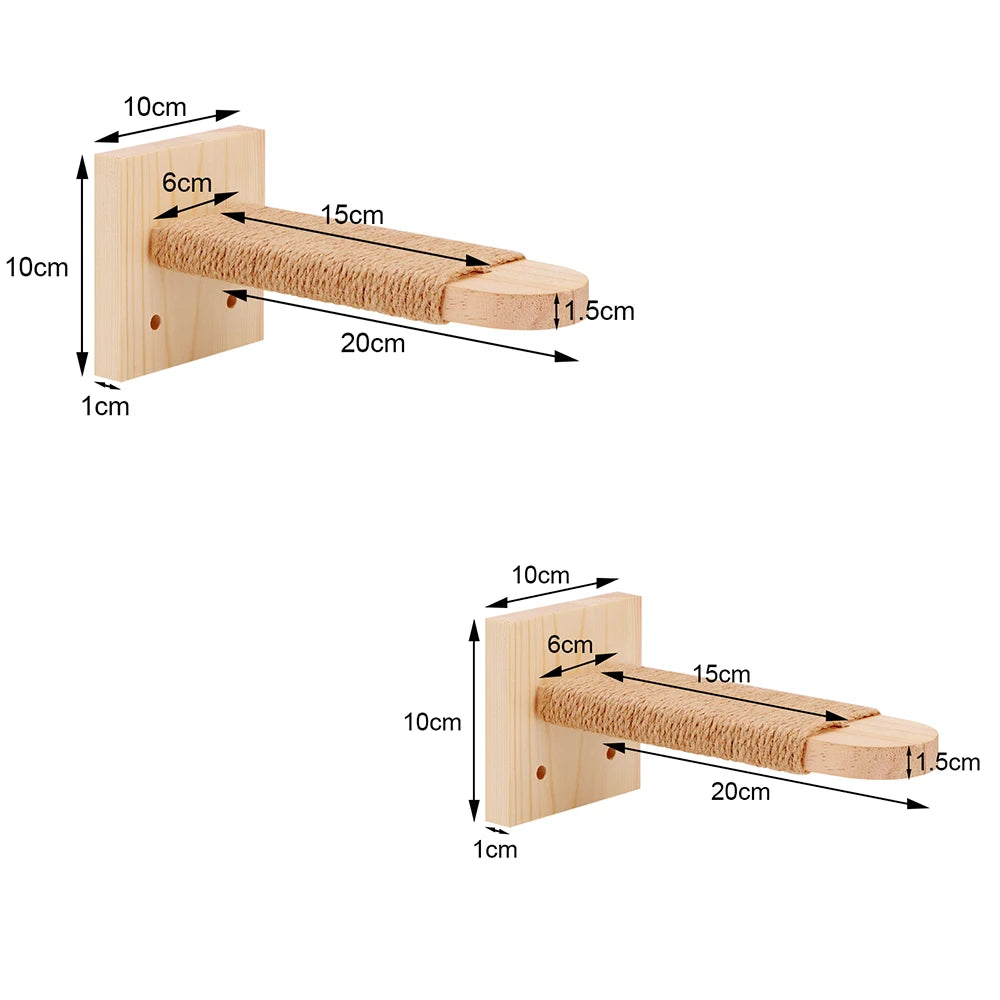Cat Climbing Wall with Rope Ladder