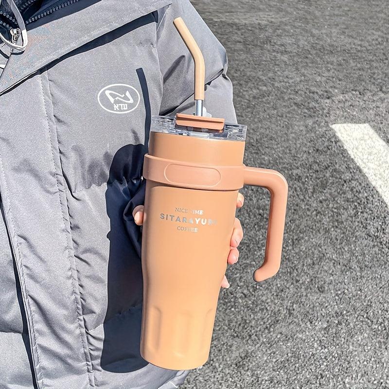 1140ML Stainless Steel Insulated Water Tumbler with Straw